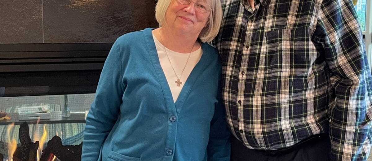 Sudie with Peter back to good health