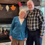 Sudie with Peter back to good health