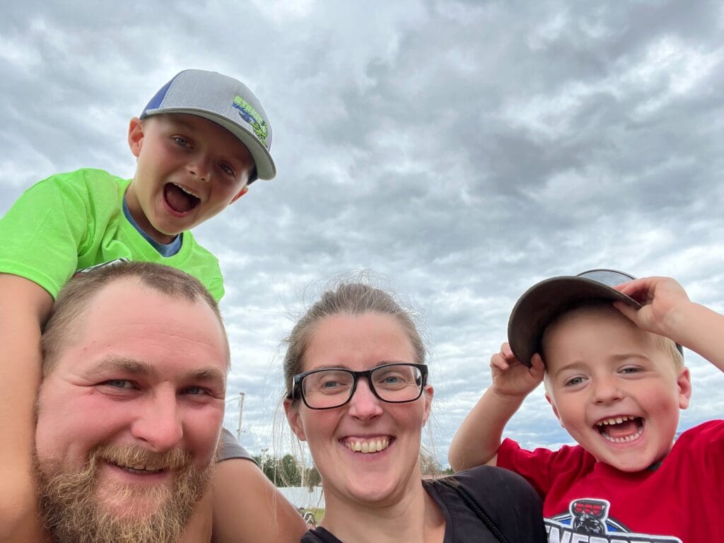 Craig & Alexa Jackman with sons Connor & Chase