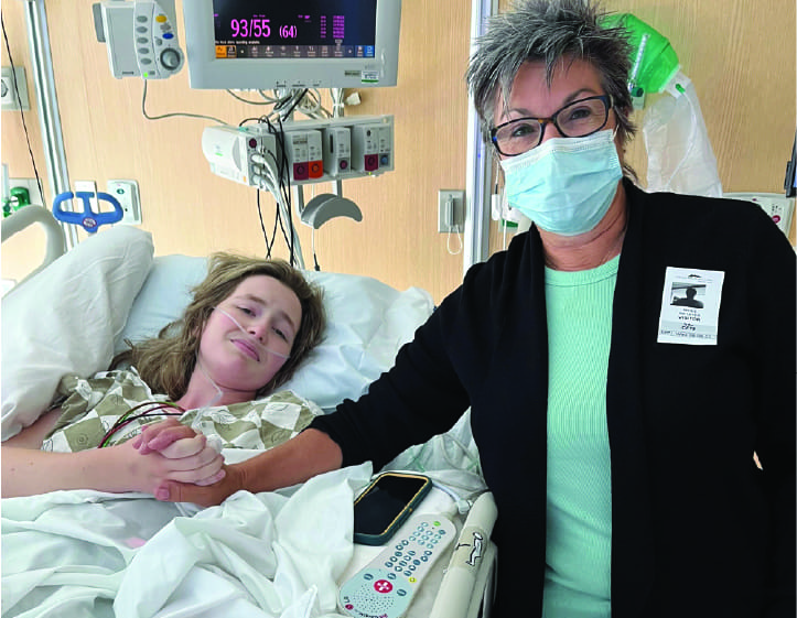  Paige at MMC with LifeFlight RN Lori Metayer