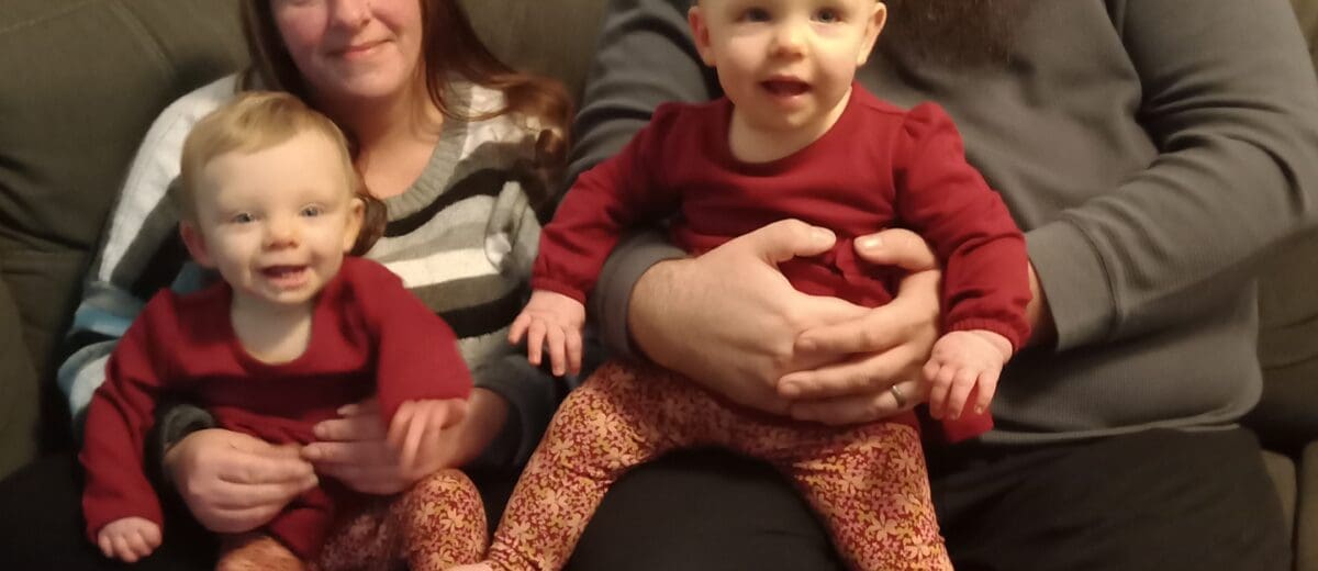 Cheryl Ann & Tom Roy with twins Abigail and Elizabeth