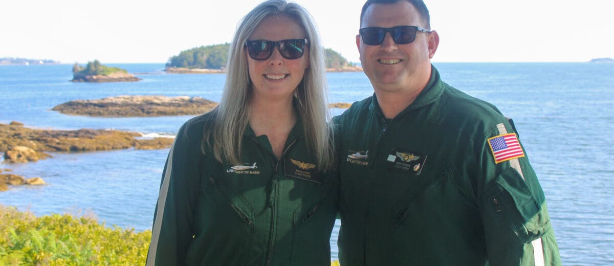 Flight crew at event in Pemaquid