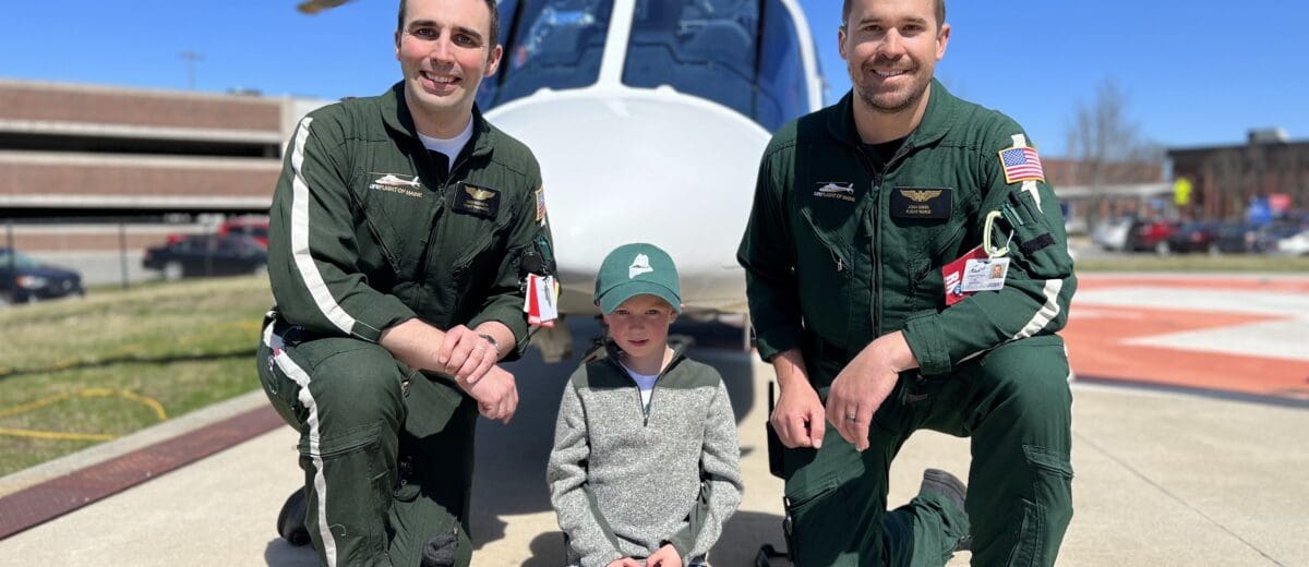 LifeFligth patient with crew members