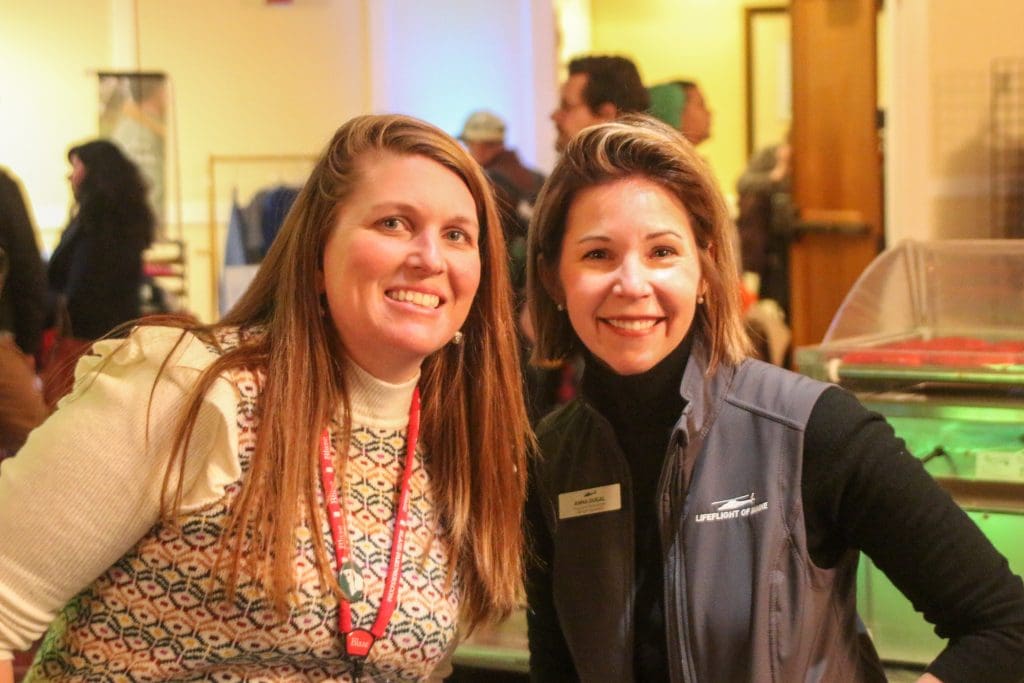 LifeFlight Foundation staff members Ashley MacMillan and Anna Dugal