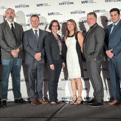 LifeFlight of Maine team members accept Vertical Aviation International's "Salute to Excellence Safety Award."