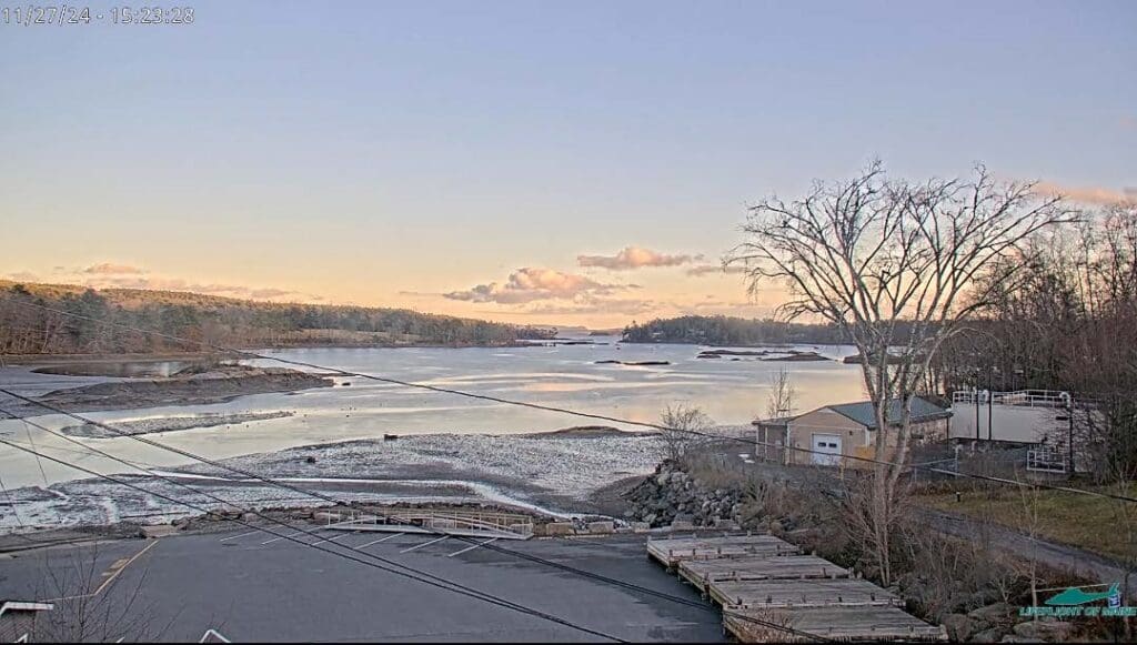 Photo from LifeFlight’s camera at Northern Light Blue Hill Hospital.