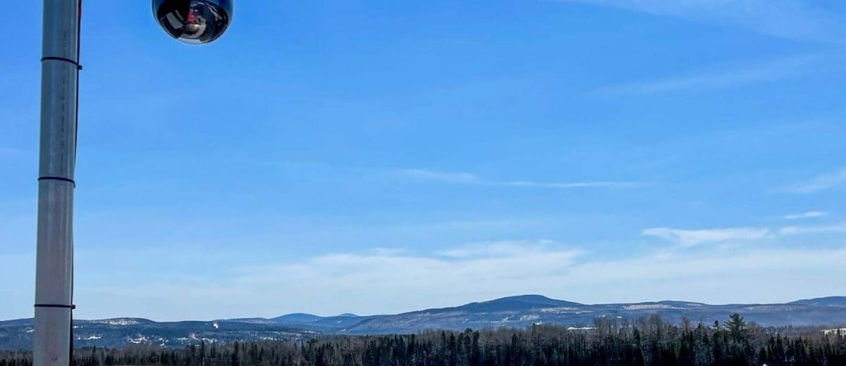 LifeFlight of Maine’s weather camera looking out over the airfield in Rangeley, Maine.